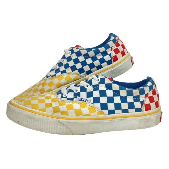 Vans OTW - Youth Size 4 - Yellow/Blue/Red Checkered - Low Skate Shoes - 508731 - Picture 1 of 9
